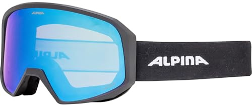 Alpina LAUBER - Skibrille für ideale Sicht, Anti - Fog, für Brillenträger geeignet, rutschfestes Band, optimaler Sitz