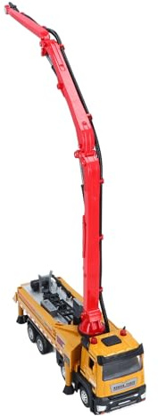 Hamwesh Concrete Pump Truck Toy, Alloy Construction Vehicle Model with Sand Pumping Function for Kids