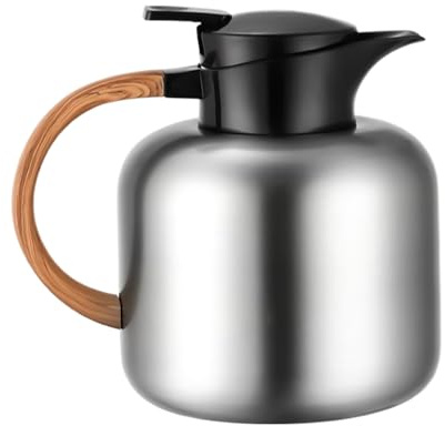Insulated Vacuum Jug - Bedside Water Carafe | 2L Vacuum Insulated | Coffee Pot Stainless Steel Water Pitcher | For Hot Cold Beverage Juice Tea Home Office Apartment Party Restaurant Commercial Camping