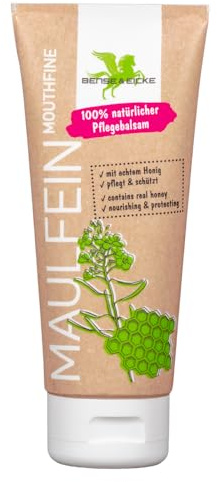 Bense & Eicke MaulFein Baume de soin naturel pour chevaux avec miel, cire d'abeille et hamamélis - Protège et maintient la peau élastique - 100 ml