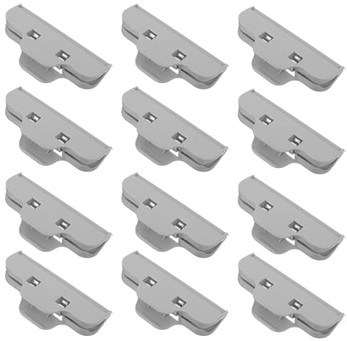 DOITOOL Clips de Sellado de Plástico para Bolsas de Alimentos, 20 Unidades Gris, Clip Sellador a Prueba de Humedad para Conservar Frescura en Cocina, Despensa y Refrigerador