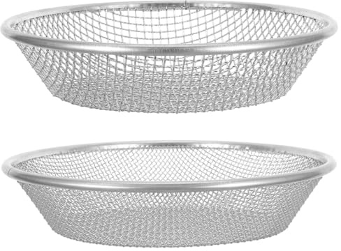 Cedazo de Jardinería Redondo de 30cm, Acero Inoxidable, 2 Piezas