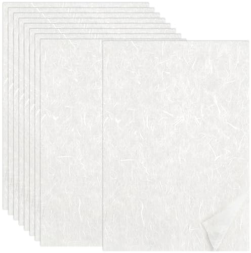 A4 Mulberry Paper 60 Sheets Handmade Unryu Washi Paper | With Natural Long Fibre Texture, Semi-Transparent Craft Textured Papers for Writing, Decoupage, Art & DIY ( 29.7 x 21 cm )