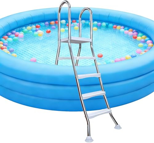 Swimming Pool Ladder, Double-Sided Entry and Exit, Non-Slip Steps, High Load Capacity for Safe Pool Access