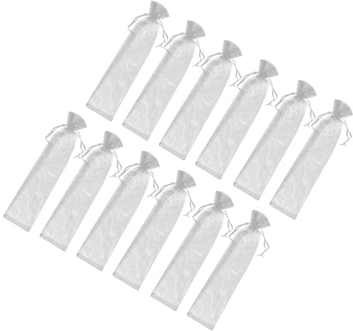 LABRIMP 20 Stück Organza Einkaufstaschen in Silber Leichte und Einfach zu Tragende Geschenkbeutel als Abschluss Geschenk für Hochzeiten und Themenpartys