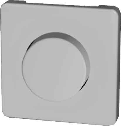 Elso Zentralplatte Dimmer mit Drehknopf Fab, edelstahleffekt, 2270111