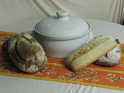 Schmitt Brottopf rund (weiß matt)