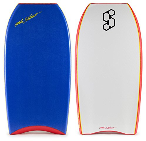 Mike Stewart Science Bodyboard Style Loaded MS Channels Polypropylene (Polypro) Crescent Tail 42 Inch - Blue/Red/White