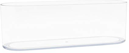 Royal Imports Vase à Fleurs Ovale en Acrylique – Centre de Table décoratif pour la Maison ou Le Mariage – Plastique incassable – 10,2 x 30,5 cm – Court et Arrondi – Transparent