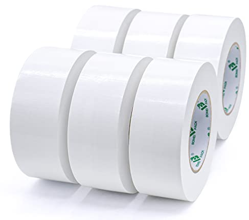 BOMEI PACK Mehrzweck Panzertape Weiß, Reparaturband 50 mm x 50 m, 6 Rollen (white)