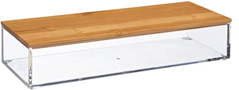 5five - scatola rettangolare angolare in bambù selena, modello grande