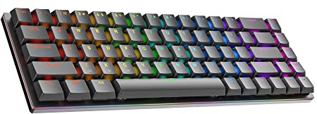 Ranked G65 Guardian 65% | Vollaluminium | Hot-Swap-fähige Mechanische Gaming-Tastatur | 68 Tasten RGB-LED für PC/Mac | QWERTY ANSI US Layout (Schwarz, Gateron Low Profile Brown)