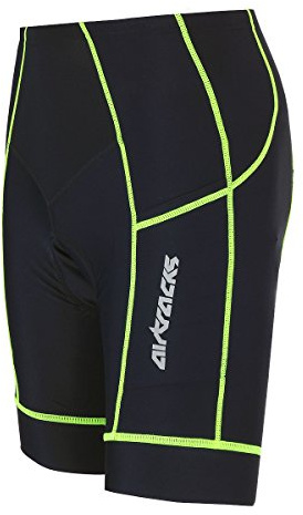 Airtracks Damen Fahrradhose Kurz Pro - Radhose - Radlerhose - 3D Coolmax gepolstert - Atmungsaktiv - UV Schutz - Schnelltrocknend