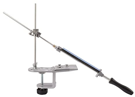 Asixxsix Système d'aiguisage pour Couteaux de Cuisine, aiguisoir Professionnel avec 4 Pierres à aiguiser Rotation à 360° Réglage de l'angle Poids léger Polissage Kit d'aiguisage de Couteaux