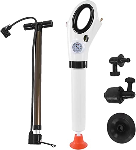SPUZZO Toilet Plunger -High Pressure Toilet Plunger Powerful Air Drain Blaster Pump Cleaner Clogged Pipe Bathtub
