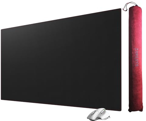 ZORESYN PU Leder Schreibtischunterlage 100x60cm Schwarz, XL Tischmatte