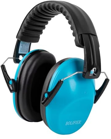 BOLIFIER Kids Ear Defenders,Children Safety Earmuffs Ear Protectors Noise Reduction Headphone Ear Protection Earmuffs for Boys, Girls, Toddlers Age 3-16 Year Old - 26dB SNR (Blue Sky)