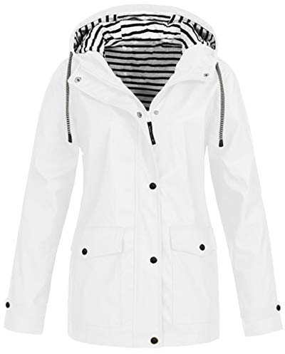 tsaChick Regenhut Damen Wasserdicht Regenmantel Damen Wasserdicht Regenjacke Damen Atmungsaktiv Windbreaker Lang üBergangsjacke Leicht Lang Regenmantel Mit Kapuze Frauen Wasserdicht Regenparka