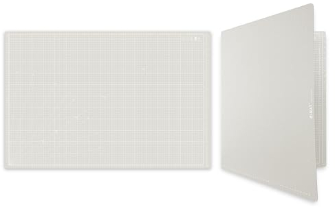 iMAT™ Flip Schneidematte_Note, A1, 61 x 99,1 cm, faltbar, geeignet zum Basteln, Schneiden von Papier, Erstellen großer Stücke Leder und Stoff, Skizzieren und Zeichnen, kreative Collagen (Origami-Weiß)