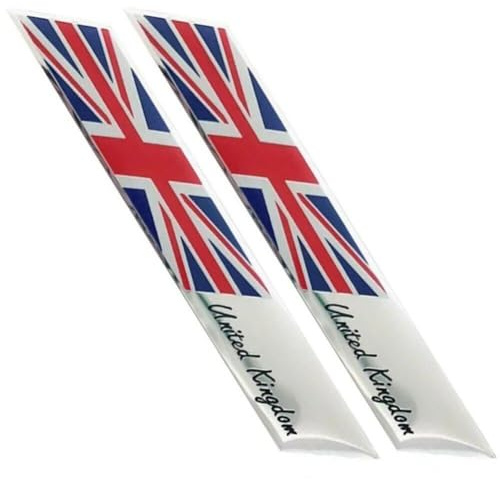 Lpitoy Autocollant D'emblème De Voiture France Allemagne Angleterre Sticker Sticker Sticker 2pcs / Set Pare-Chocs Decoration Decoration Badge Emblem Emblem Car Autocollant