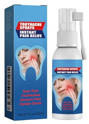 KOAHDE Spray per il dolore dentale,Spray per il mal di denti,Spray per la cura orale a base di erbe,Spray per il sollievo del dolore dentale,E filo interdentale