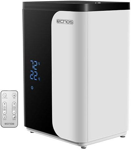 Ultraschall Luftbefeuchter 5 Liter WIFI Smart Life App Fernbedienung Luftreinigungsgerät Luftreiniger Eingebautes Hygrometer LED-Touch-Display 12h Timer Nachtmodus Warm oder Kaltfunktion HEPA Filter