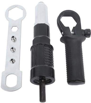 Tyenaza Kit Adattatore per Pistola per Rivetti Elettrici, Sostituzione Dell'adattatore per Dadi per Rivetti a Tenuta Stagna Ad Alta Precisione in Metallo Duro