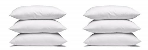 Generico 6 cuscini guanciali da letto in morbida fibra naturale 100% cotone lavabile in lavatrice Small gr. 500 cm.50x80