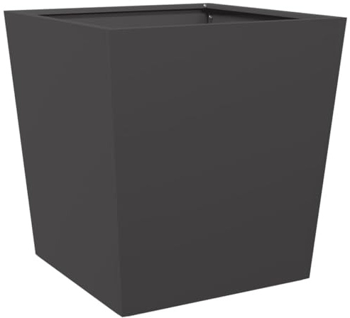 vidaXL Jardinière Noir 50x50x50 cm Acier, jardinière d'extérieur, boîte à Fleurs, boîte de Jardin, jardinière de Patio, boîte à Plantes
