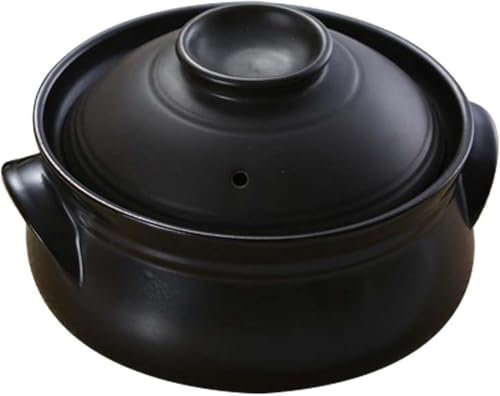 Pentola in ceramica con coperchio, zuppiera in ceramica, pentola in terracotta, pentola rotonda per stufato, pentola calda, pentola di argilla cinese per cucinare per ristorante, casa, cucina
