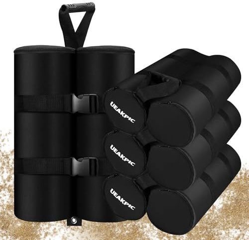 Pavillon Sandsäcke 4er-Set 108kg Pop-up Gewichte Sandsäcke Zum Beschweren | Schwarzer, 600D Oxford Sandsäcke Zum Beschweren, Sandsack Beschwerung Zelt Garten
