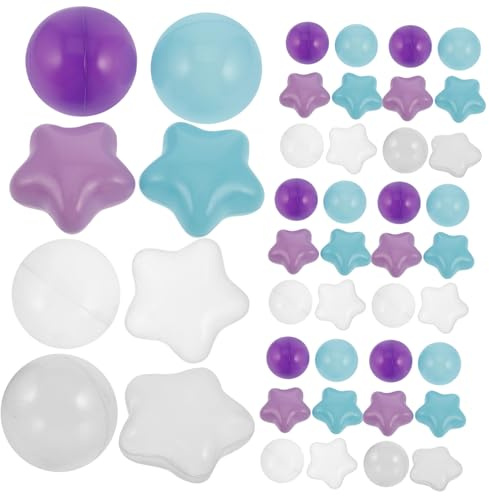ifundom 100 Bolas de Plástico con Forma de Figura Estrellada para Piscina de Balones Infantiles, Desarrollo Sensorial y Mejora Motriz, Ideales para Parques y Juegos de Niños