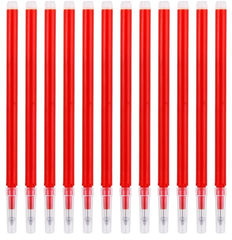 Packung mit 12 radierbaren Ersatzminen, 0,7 mm, für Pilot Fixion-Stifte, wärmeempfindliche Tinte, glattes Schreiben von 400 m,für tägliches und professionelles Schreiben (rot, 0.7mm)
