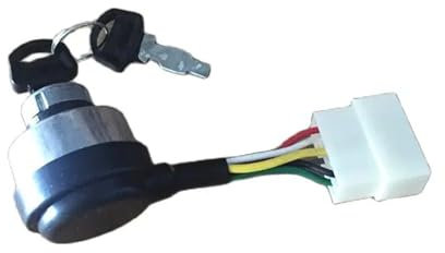6wires Ignition Key Switch with 2pcs keys Door Locks FOR 168F 188F SERIES GASOLINE 4kw 5KW 6.5KW GENERATOR TILLER START SWITCH