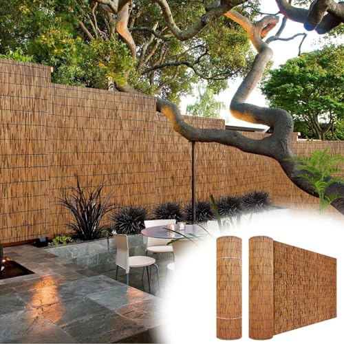 Clôture En Bambou 50 Cm 60 Cm 90 Cm 100 Cm 130 Cm Rouleau De Clôture En Roseau Pour Balcon, Brise-Vue En Bambou, Écran De Confidentialité Décorative, Revêtement De Clôture, Pour Patio Extérieur(60x700