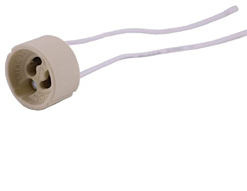 Support d'ampoule for luminaires, adaptateur d'ampoule, 10 pièces de support GU10, raccord de douille, connexion de fil, adaptateur en céramique, douilles GU 10 for ampoules GU10, projecteur, LED, CFL