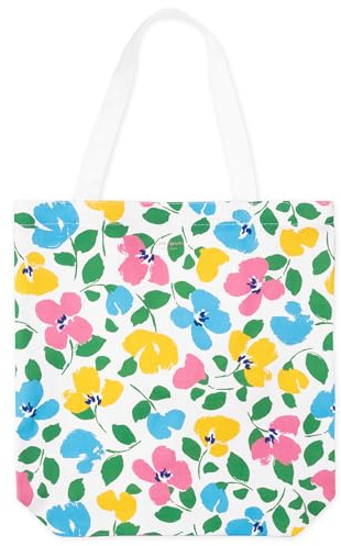 kate spade new york Canvas Tote Bag for Women, Cute Tote Bag for Work or Teacher, Canvas Beach Bag, Book Tote with Pocket