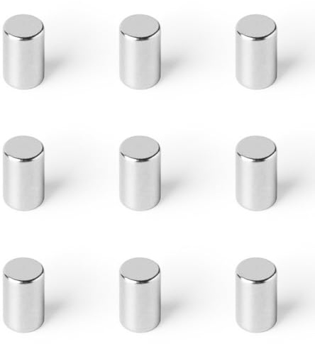 Strong Magnets Neodym Magnet - Rund 5 x 8 mm - 50 Stück - Extra stark, hält bis 1 KG - Für Magnettafel, Kühlschrank, Whiteboard, Pinnwand, Büro