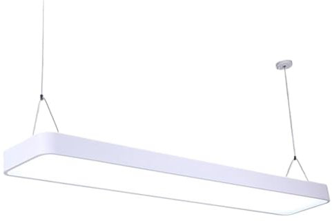 Lampada a Sospensione a LED dal Design Semplice, a Risparmio energetico, con Striscia Luminosa, Altezza Regolabile, in Acrilico, per corridoi di uffici, Luce Diurna 20W 6000K