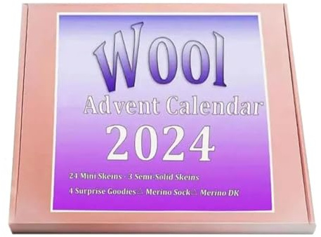 Uxsjakjsd Advents-Countdown-Strick-Themenkalender 2024 Weihnachts-Countdown-Kalender Strickwolle Familieninteraktion Häkeln