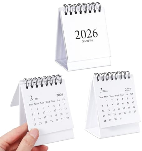 Small Desk Calendar 2026 2027 Small Desktop Calendar January 2026 to July 2027 Portable Mini Pocket Calendars Standing for Desk Home Office