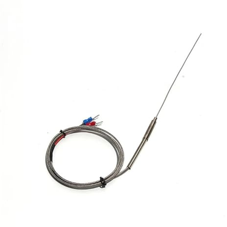 YINZHD K Armoured Thermocouple WRNK-191 Sensor Flexible Bendable Probe Dia.1/1.5/2/3/4mm Length 50-500mm 0-1100 Degree(Probe Dia. 1.5mm,Cable Length 2M,Probe L 50mm)