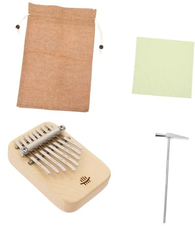 Toyvian Instrumento Musical Tono Preciso y Cuerpo de Arce de Dedo Kalimba Piano Portátil Teclas de Acero Inoxidable Fácil de Llevar para Principiantes