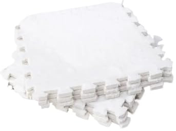 Alfombra de Felpa Suave Alfombra de Rompecabezas Felpa 10/20 Piezas, Alfombra cómoda Antideslizante Cuadrada, Adecuada for decoración Sala Estar y Dormitorio(Color 1,10Pcs)