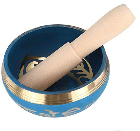 Handstämd Singing Bowl, Tibetansk sångskål Nepal handstämd mässing koppar 8,5-12,5 cm(12.5 cm)
