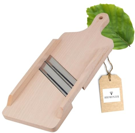 HOFMEISTER® Krauthobel aus Holz, 40 cm, scharfe Klingen schneiden alle Krautköpfe und Gemüsesorten, zur Herstellung von Sauerkraut, Rotkraut & Krautsalat, Gemüsehobel Made in EU