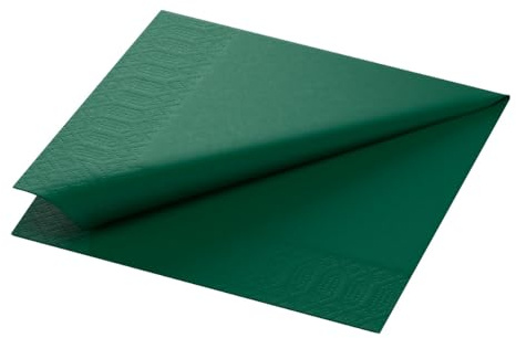 Duni Zelltuch-Servietten jägergrün 33x33cm 3-lagig 1/4-Falz 250 Stück