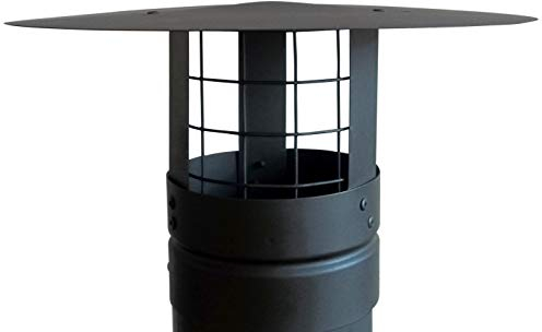 FOXY METAL FABRICATION CHIMNEY CAP,RAIN CAP,CHIMNEY COWL WITH BIRD GUARD TO FIT 5''/125MM FLUE PIPE SINGLE WALL FLUE PIPE ONLY/BE SURE TO MEASURE YOUR FLUE PIPE BEFORE PURCHASE.