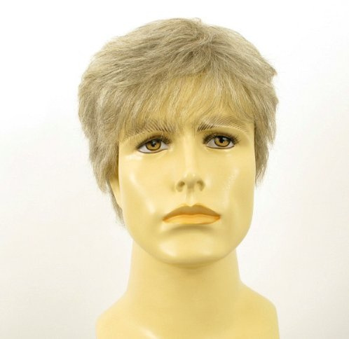 perruque homme cheveux naturels courte blanche et grise ref james 51