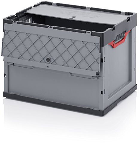 Vikbox hopfällbar låda av plast 60 x 40 x 42 cm med lock